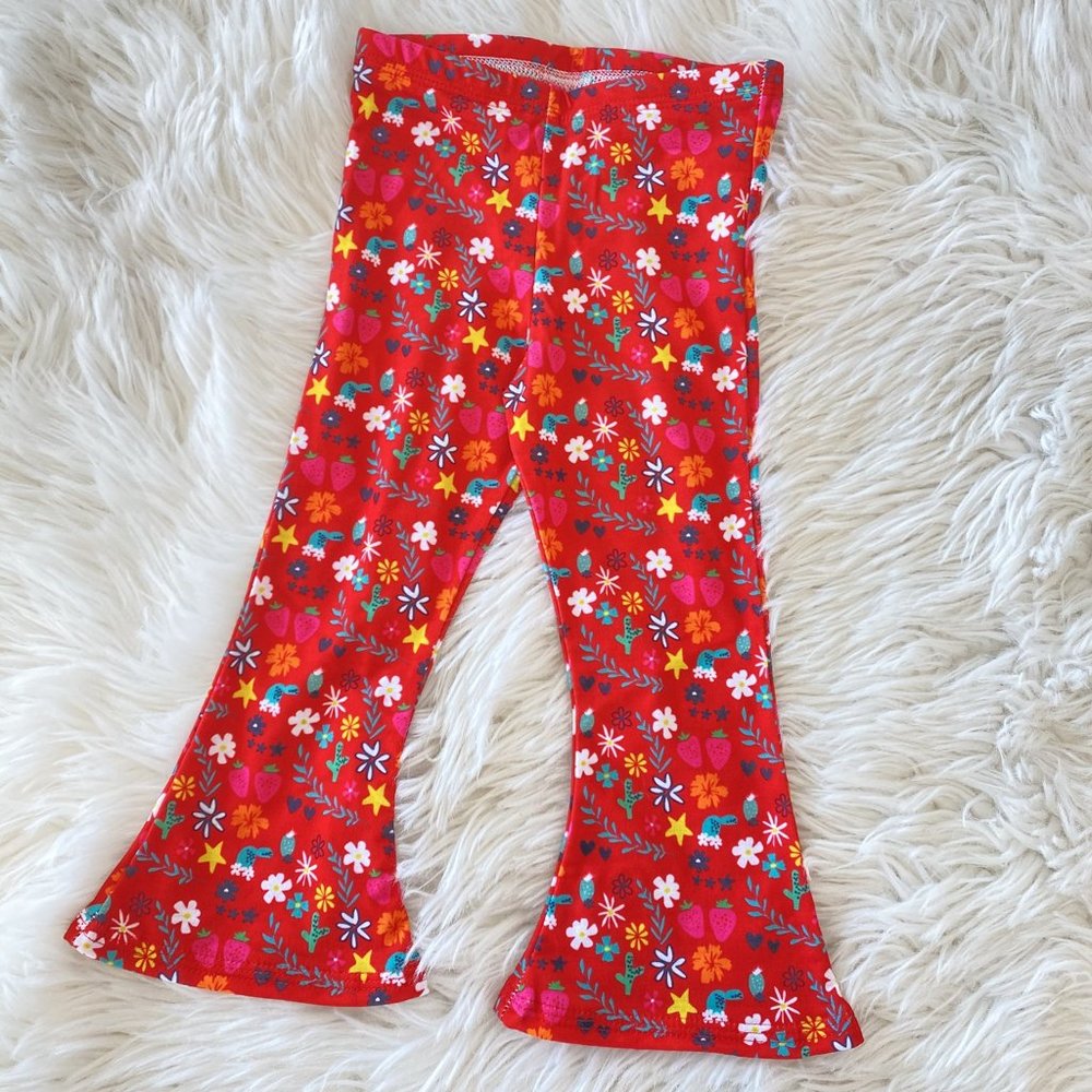 Cactus Floral Bell Bottoms